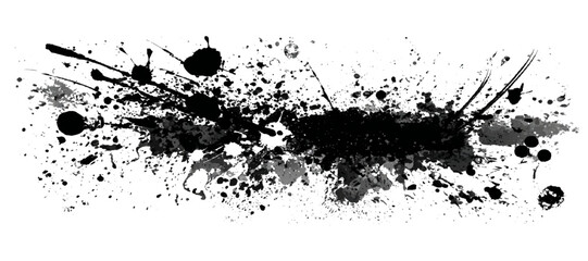 Creative grunge border with splattered ink stroke background texture .hand drawn artistic paint pattern featuring grunge splatter black brushstroke design .