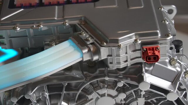 electric system of eco car engine, Automotive part concept.