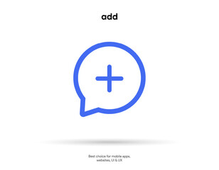 Obraz premium Minimal add button icon. Gray plus sign inside a light circle. Flat vector for UI and UX. For apps web and mobile interfaces. Isolated scalable editable.