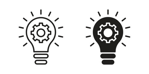 Innovation icon in minimal flat, stroke style. suitable for graphic designs