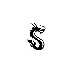 Dragon Shaped Letter S Logo, ...