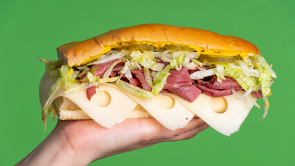 Sandwich carne y queso