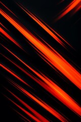 Obraz premium Diagonal orange light streaks on black abstract glowing background