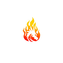 Fire Dragon Logo Design, Powe...