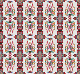 Abstract seamless traditional paisley bunch pattern