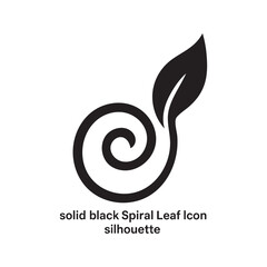 Black Spiral Leaf Logo