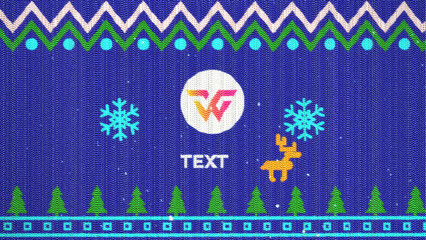 Christmas Knitting Sweater Logo Reveal &ndash; Festive Wide Animation