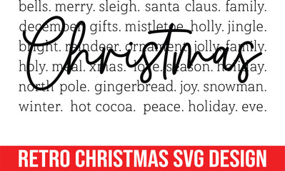 Retro christmas SVG Design