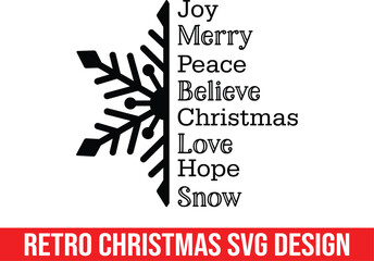 Retro christmas SVG Design