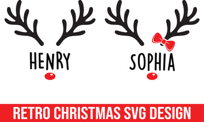 Retro christmas SVG Design