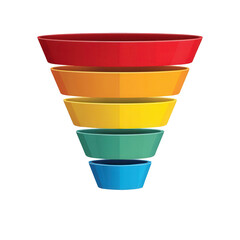 Colorful funnel diagram