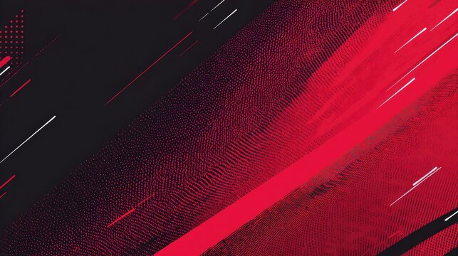 Dynamic red and black abstract background with diagonal lines.