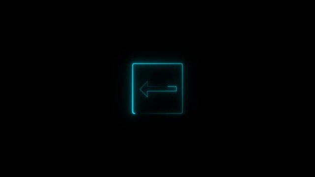 Glowing abstract left sight moving business arow 4k animation.