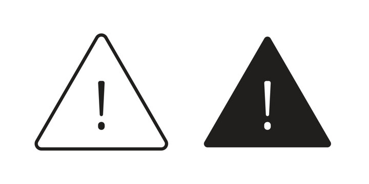 Risk icon in minimal flat, stroke style. suitable for graphic designs
