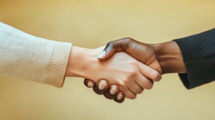 Two individuals shaking hands, a symbol of agreement and partnership