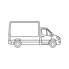 Fototapeta premium Illustration of a delivery van isolated on, perfect for logistics and transport