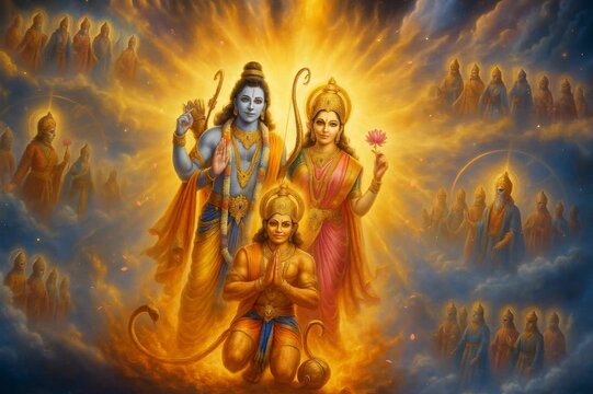 Celebrating the beauty of Hindu mythology with divine figures