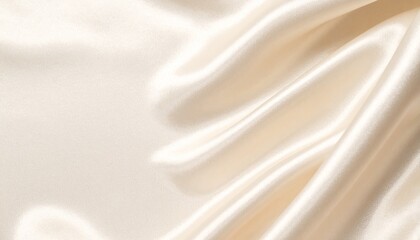 Obraz premium Light beige grainy gradient background, vanilla toned blurry cosmetics background, silk drapery backdrop