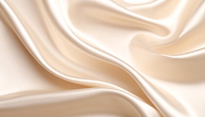 Obraz premium Light beige grainy gradient background, vanilla toned blurry cosmetics background, silk drapery backdrop