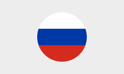 Flagge Russland &ndash; Professionelles rundes Icon mit korrekter Farbdarstellung