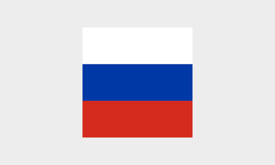 Flagge Russland &ndash; Professionelles quadratisches Icon mit korrekter Farbdarstellung