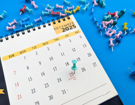 christmas day marked on calendar 2025 - Powered by Adobe