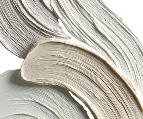 Abstract swirls of light beige and white creamy textures