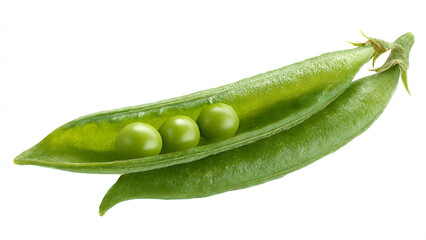 green peas isolated on white
