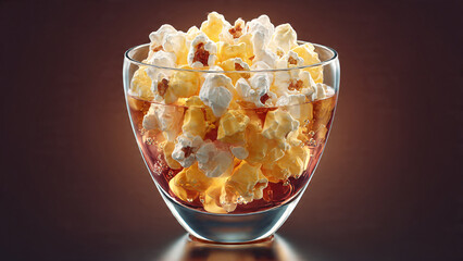 crystal glass with amber