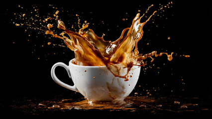 cup of coffee with splash