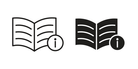 User guide icon in minimal flat, stroke style. suitable for graphic designs
