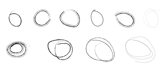 
Handdrawn doodle grunge circle highlights and vactor file download.