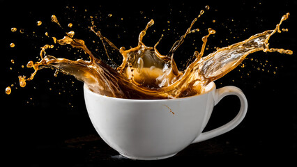 cup of coffee with splash