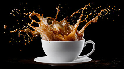 cup of coffee with splash