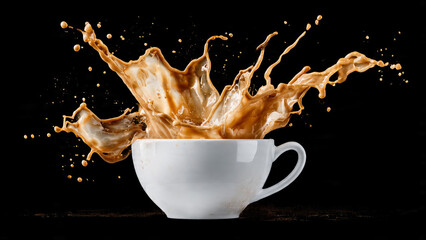 coffee and milk splash