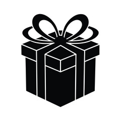 Gift Box Bow Icon Vector Illustration