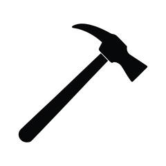 Hammer Silhouette Icon Vector Illustration