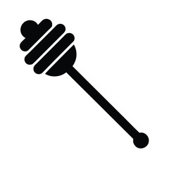 Honey Dipper Stick Icon Vector Illustration