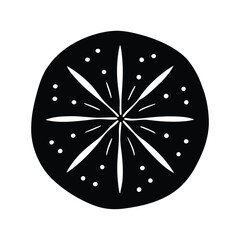 Sand Dollar Star Icon Vector Illustration