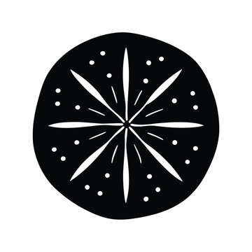 Sand Dollar Star Icon Vector Illustration