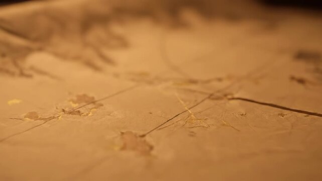 Aged map unfolding: detailed texture and authentic vintage appeal