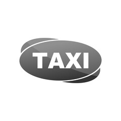 Taxi word sign icon isolated on transparent background