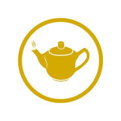 Teapot cup icon isolated on transparent background