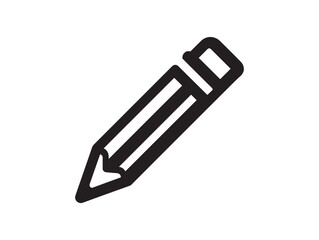 Minimal construction pencil icon 2D vector line art