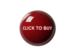 Illustration of red button with the words click to buy isolated on transparent background