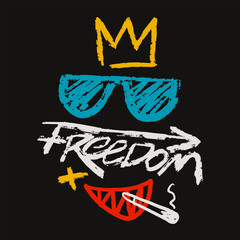 Bold freedom expression in art