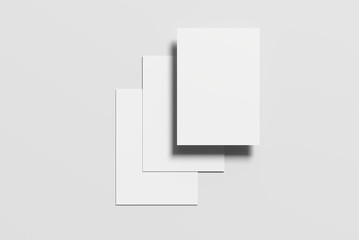 Modern A4 Flyer Mockup Featuring Layered Paper Layout and Soft Shadows