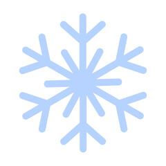 Geometric snowflake design blue line symmetrical shape. Colorful flat style vector illustration. Ideal for winter decor, holiday design elements, festive graphics, and seasonal celebration themes.