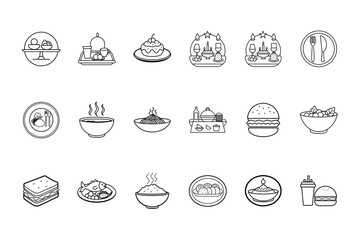food icons set