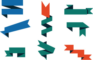 A Collection of Colorful and Versatile Ribbon Banners and Scrolls for Design Projects and Decorative ElementsA Collection of Colorful and Versatile Ribbon Banners and Scrolls for 